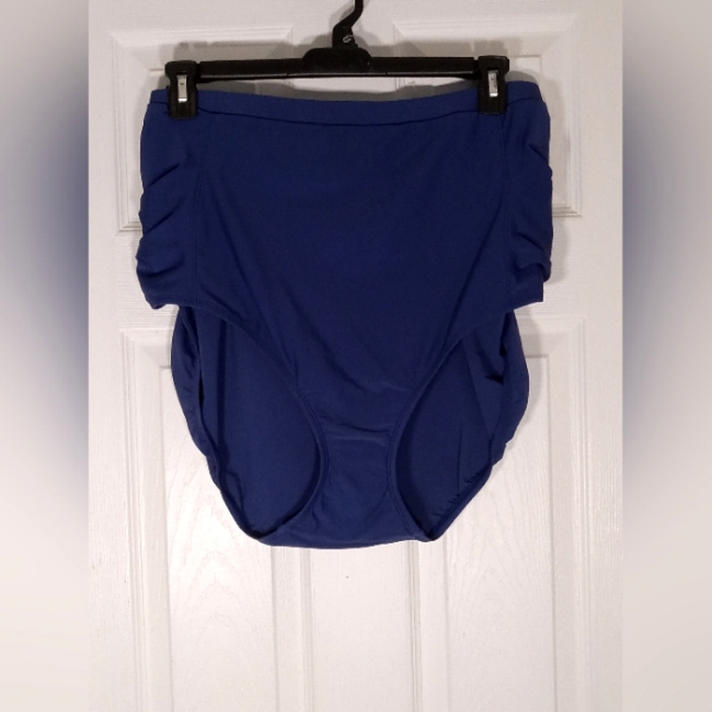 bikini Swimsuit brief Navy Blue Catherines full coverage
